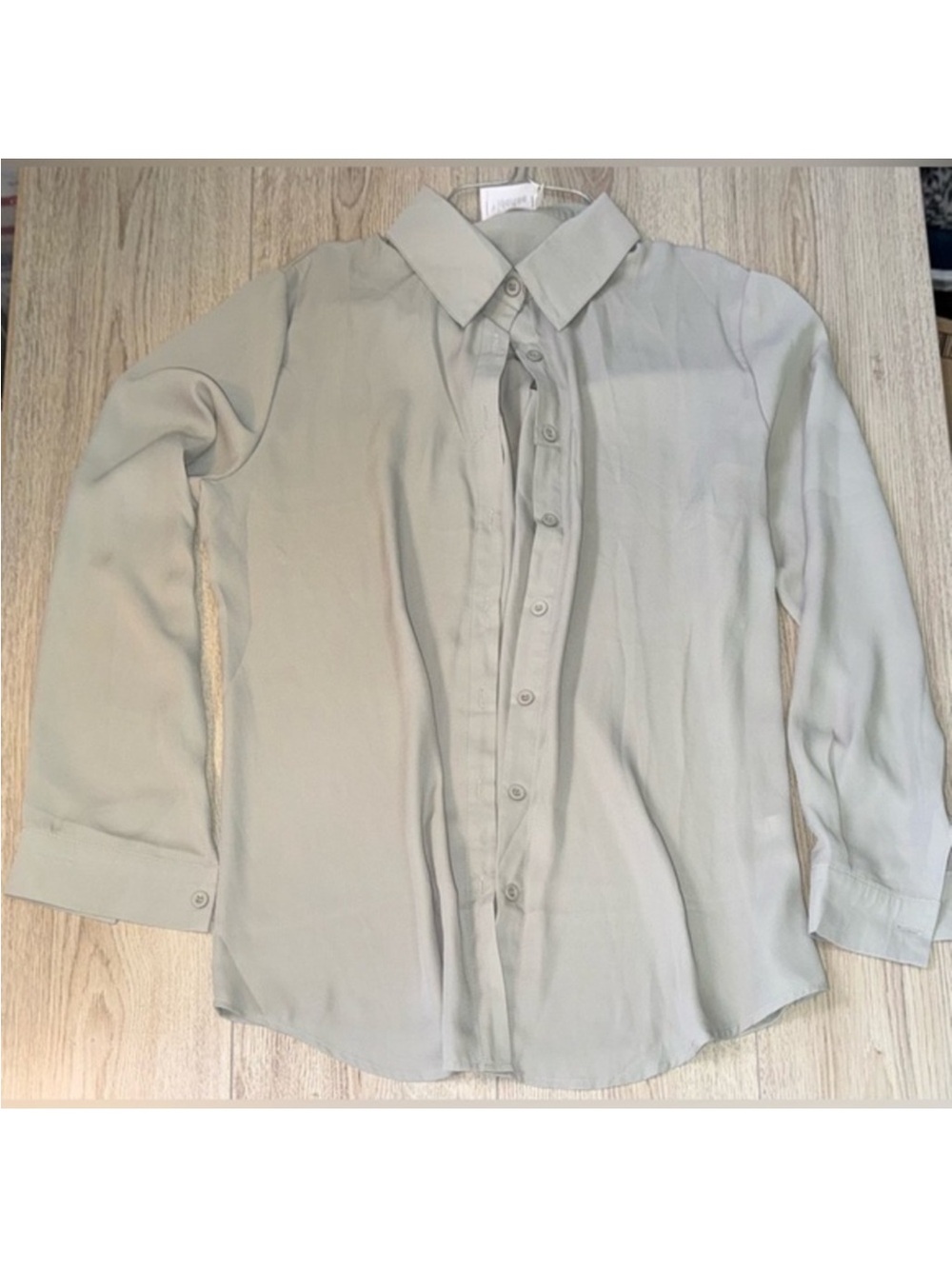Yidarton green button up button down shirt top